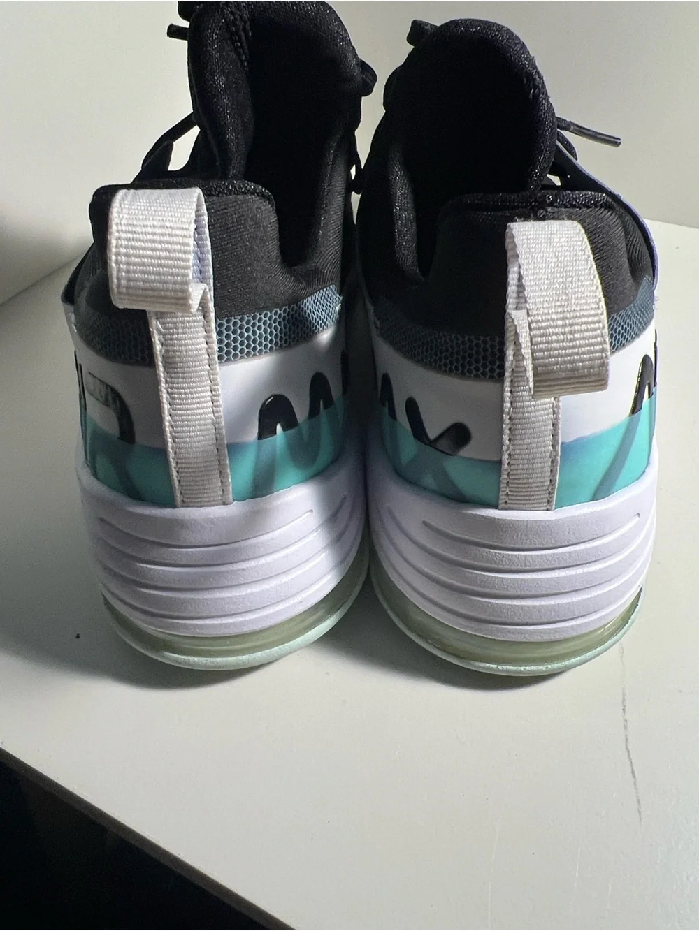 Nike White and Teal Women’s Athletic Sneakers